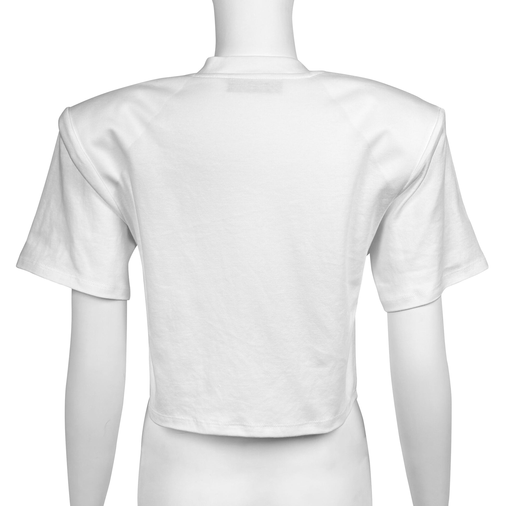 SEKS Detachable Shoulder Pad Cropped Piercing Tee