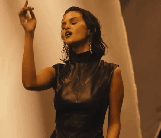 Black Leather Open Leg Dress