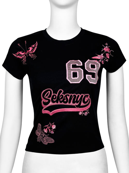 1-of-1 Summer 25 Embroidered BB Tee, Black