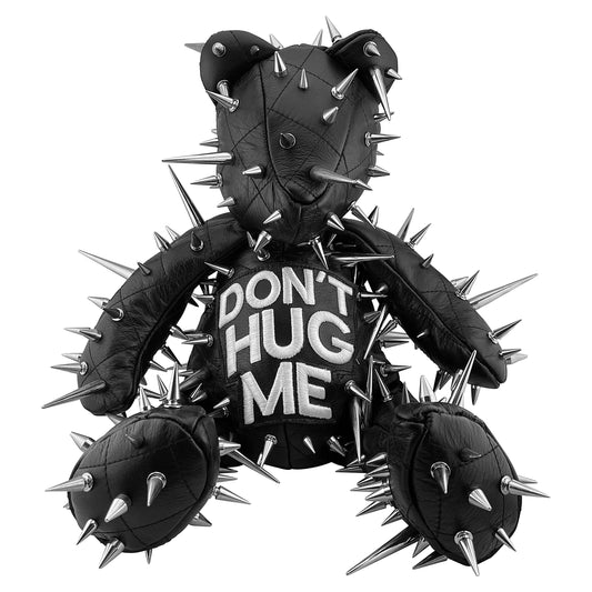 SEKS Quilted Leather Don't Hug Me Spiked Studded Bear Front
