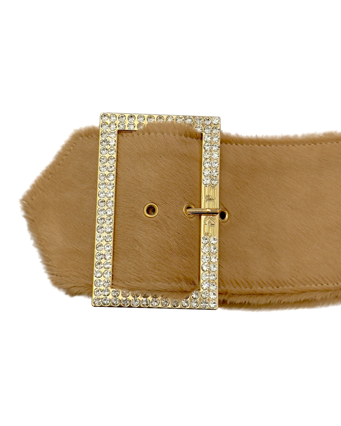 Ponyhair Big Buckle Belt Skirt