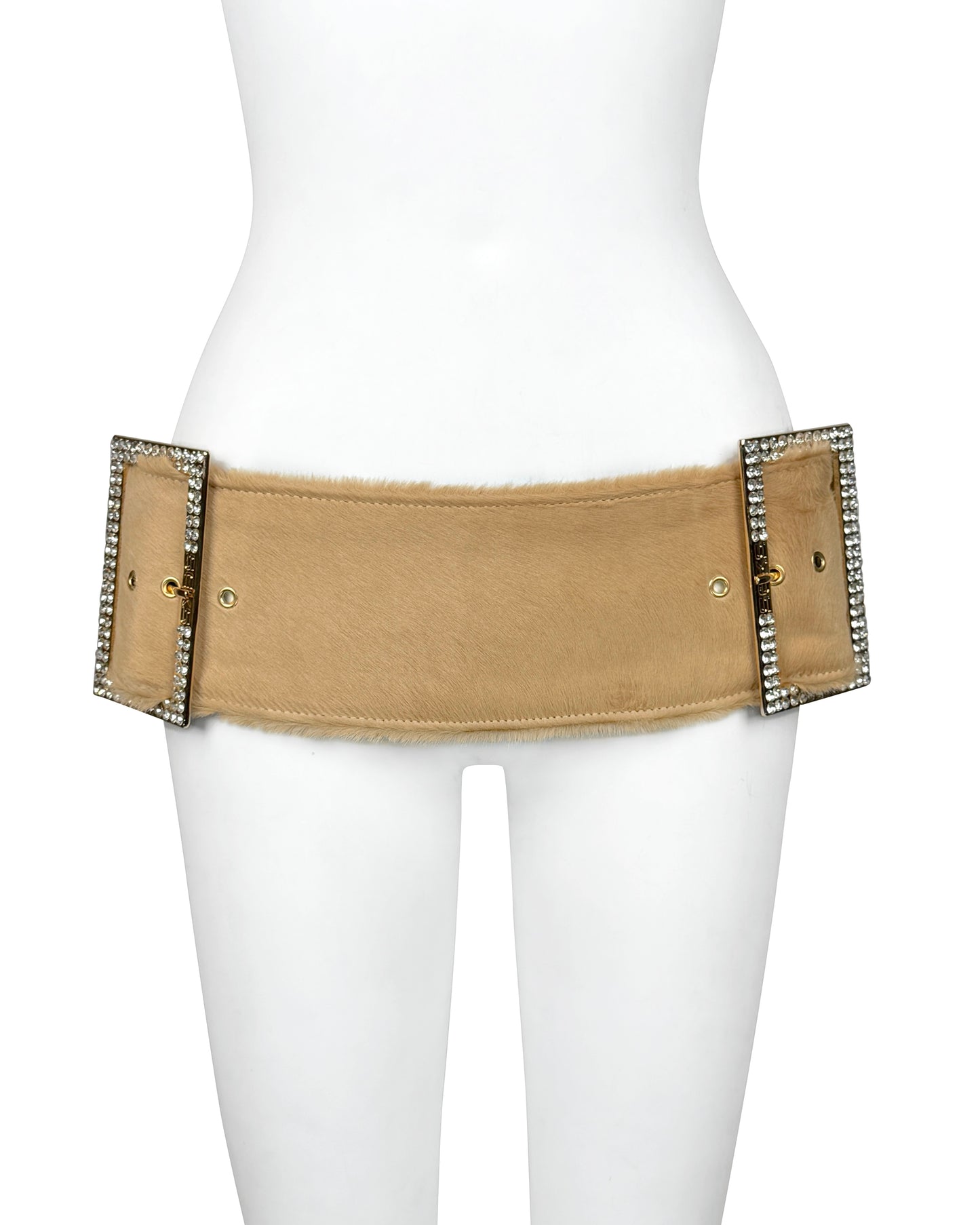 Ponyhair Big Buckle Belt Skirt